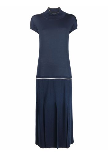 Marni fine-knit flared dress - Blue