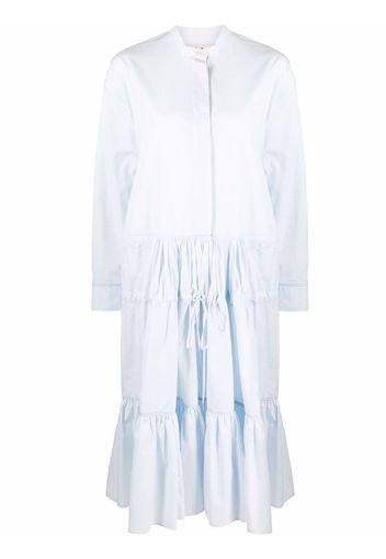 Marni tiered ruched dress - Blue