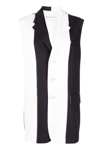 Marni panelled virgin-wool vest - White