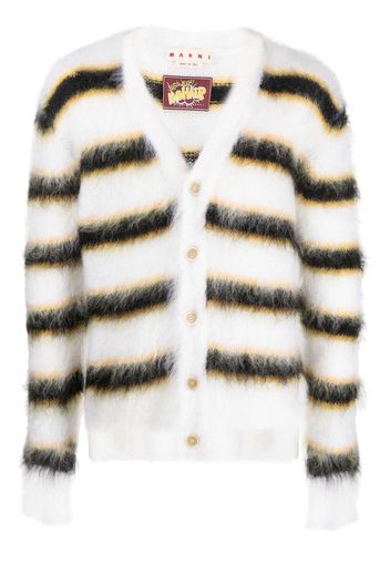 Marni stripe-print cardigan - White