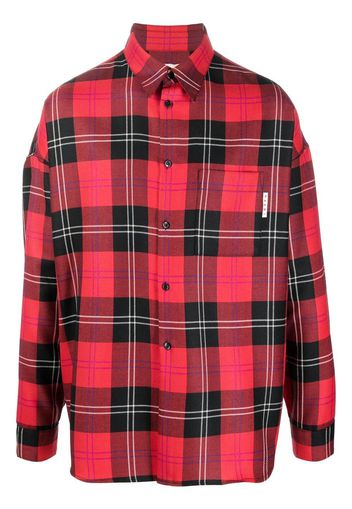 Marni tartan button-down shirt - Red