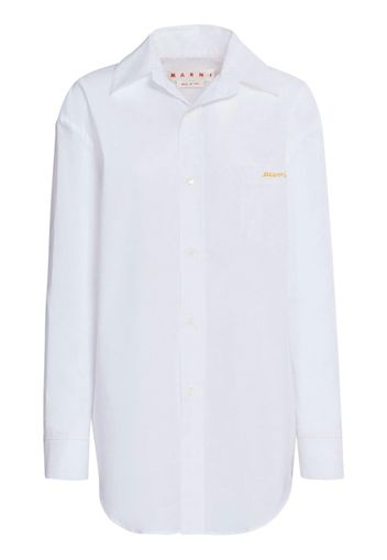 Marni long-sleeve cotton shirt - White