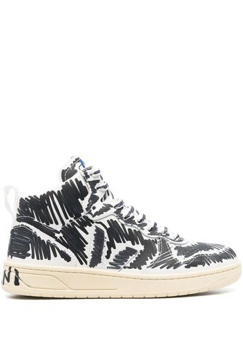 Marni x Veja V15 high-top sneakers - Black