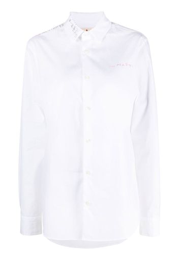 Marni long-sleeve cotton shirt - White