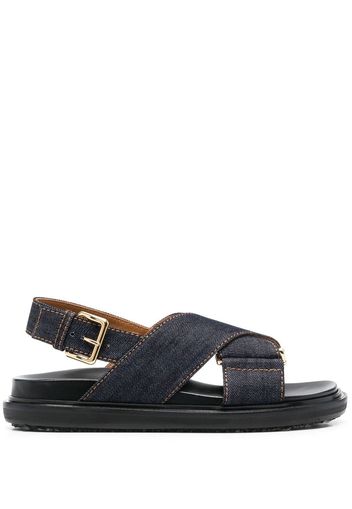 Marni cross-strap sandals - Blue