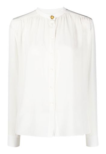 Marni long-sleeved silk shirt - White