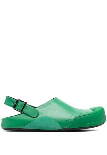 Marni slingback round-toe sandals - Green