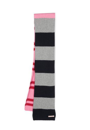 Marni Kids striped knit scarf - Pink