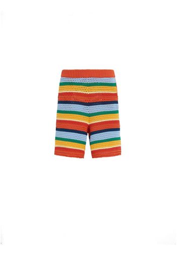 Marni crochet-knit striped shorts - 00x99