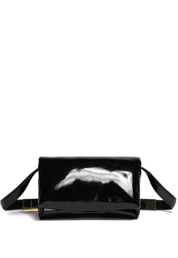 Marni small Prisma patent shoulder bag - Black