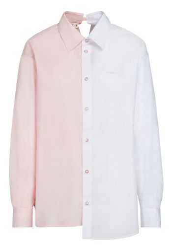 Marni two-tone cotton shirt - Pink