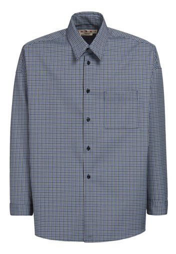 Marni plaid long-sleeve shirt - Blue