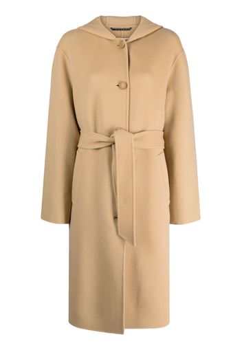 Marni single-breasted hooded coat - Neutrals