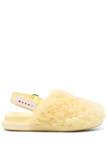 Marni calf-hair mules - Yellow