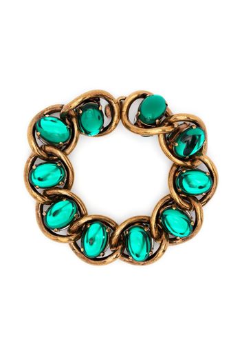 Marni crystal-embellished chain bracelet - Green