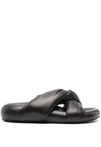 Marni twist-detail leather sandals - Black