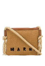 woven logo shoulder bag