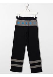 MARNI KIDS drawstring stripe-detail tracksuit bottoms - Blue