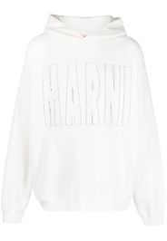 Marni logo-print hoodie - White