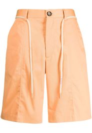 Marni drawstring cotton chino shorts - Orange