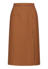 Marni check-pattern high-waist skirt - Yellow