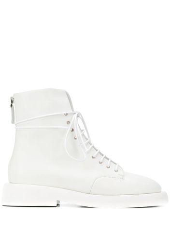 Marsèll back zip fastening boots - White