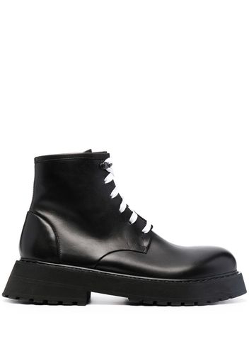 lace-up leather ankle boots