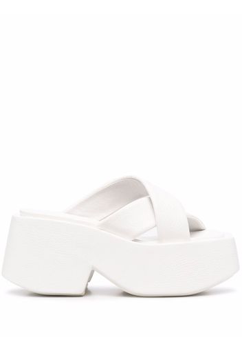 Marsèll crossover-strap platform sandals - White