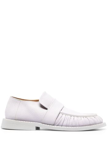 Marsèll round-toe ruched leather loafers - Purple