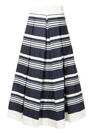 stripe-print a-line midi skirt