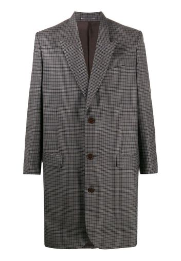 Martine Rose single-breasted check coat - Grey