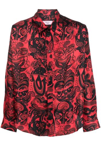 Martine Rose paisley-print silk shirt - Red