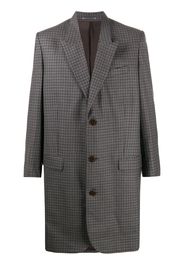 Martine Rose single-breasted check coat - Grey