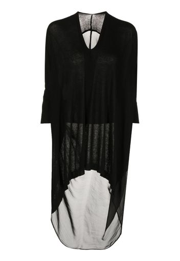 Masnada V-neck long-sleeve blouse - Black