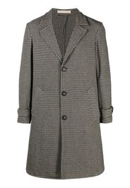 Massimo Alba houndstooth single-breasted coat - Black