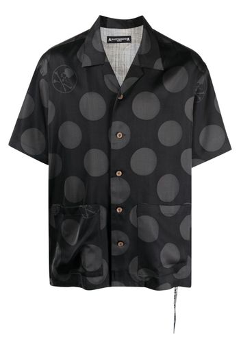 Mastermind Japan polka-dot silk shirt - Black