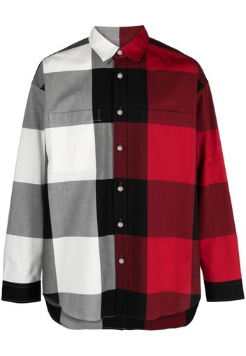 Mastermind World check-print cotton shirt - Red