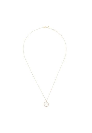 C 14K yellow gold pearl and diamond necklace