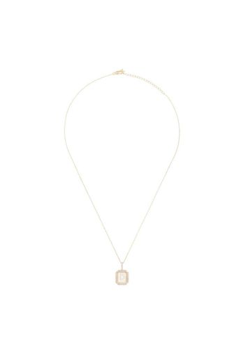 14kt yellow gold D diamond necklace