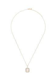 14K yellow gold N-initial diamond necklace