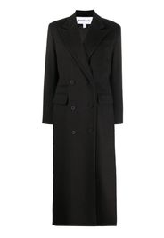 Materiel double-breasted wool-blend maxi coat - Black