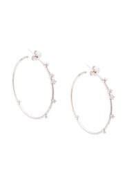 Mattia Cielo embellished hoop earrings - Silver