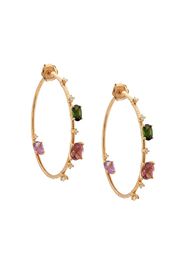 Mattia Cielo 18kt rose gold Rugiada collection rainbow hoops