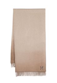 Max Mara logo-embroidered cashmere scarf - Neutrals