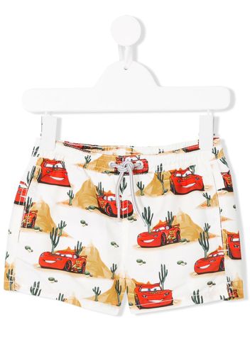 Mc2 Saint Barth Kids racing car print swim shorts - Multicolour