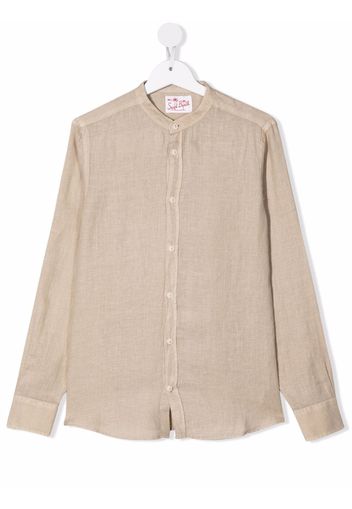 MC2 Saint Barth Kids band-collar shirt - Neutrals