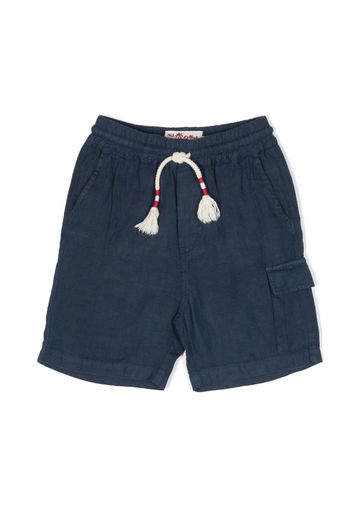 MC2 Saint Barth Kids Marseille linen shorts - Blue