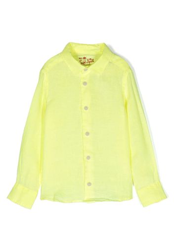 MC2 Saint Barth Kids long-sleeve linen shirt - Yellow