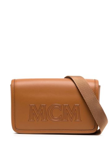 MCM mini Aren leather messenger bag - Brown