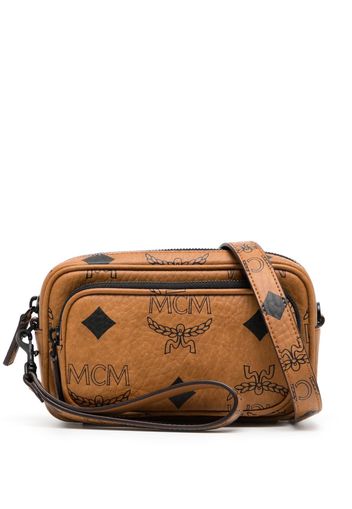 MCM mini monogram-print camera bag - Brown